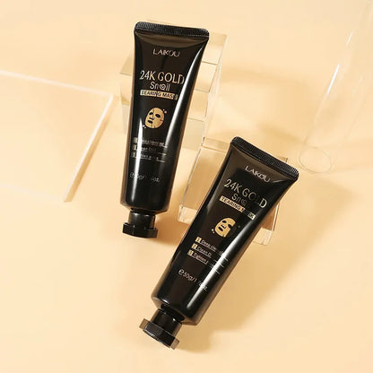 24K Gold Snail Peel-Off Mask - Advanced Pore Cleansing and Blackhead Removal for Detoxified, Radiant Skin Care (50g)