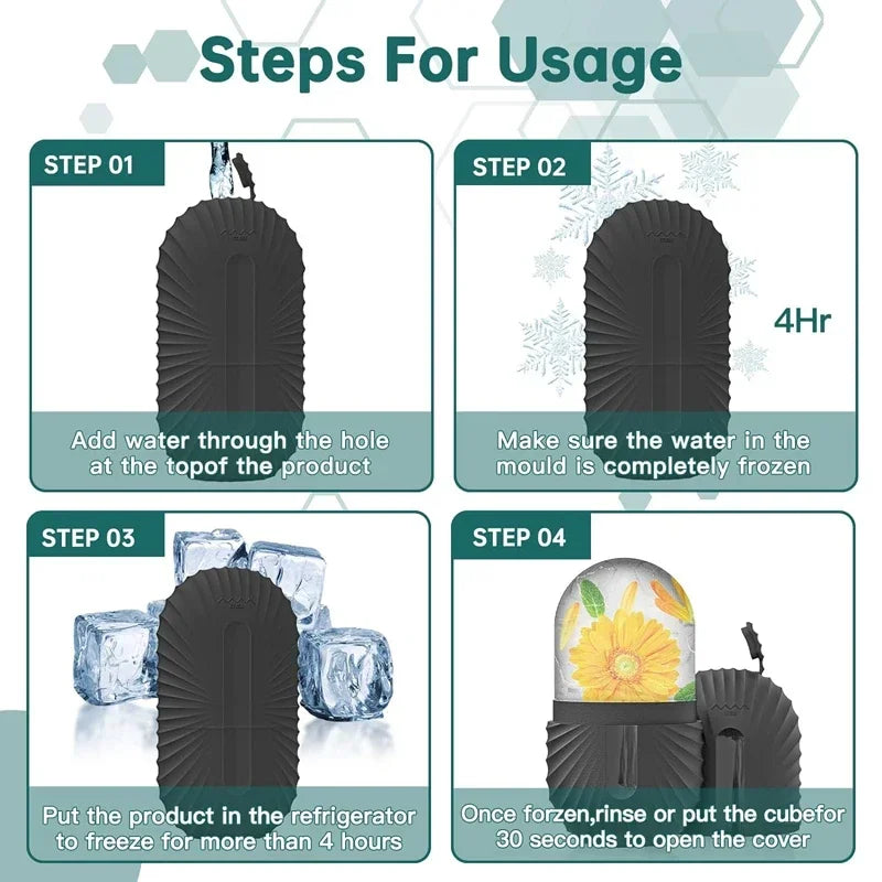 Silicone Ice Face Roller and Mold for Reducing Eye Puffiness and Shrinking Pores