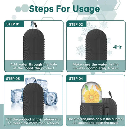 Silicone Ice Face Roller and Mold for Reducing Eye Puffiness and Shrinking Pores