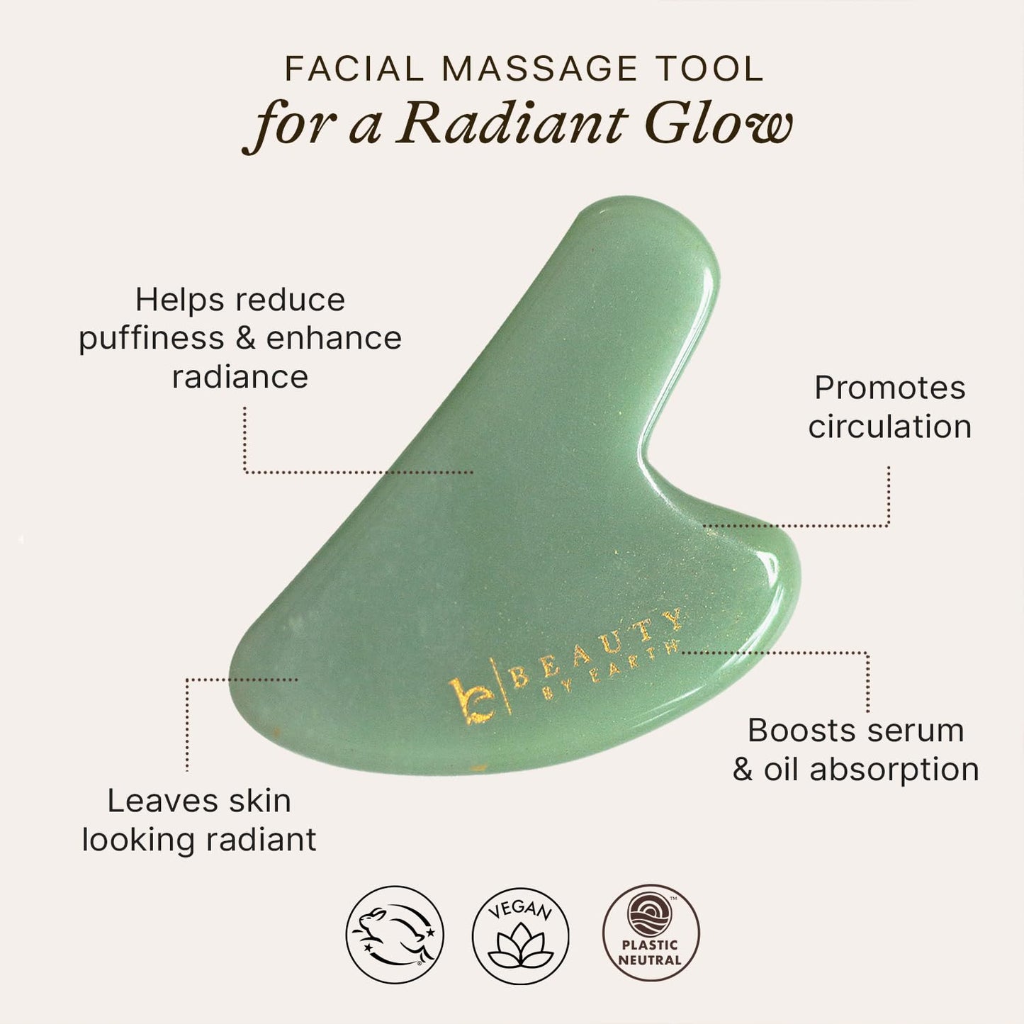 Jade Gua Sha Facial Tool - Professional Face Sculpting and Massager for Lymphatic Drainage and Jawline Definition, Eye Depuffer and Skin Care Solution