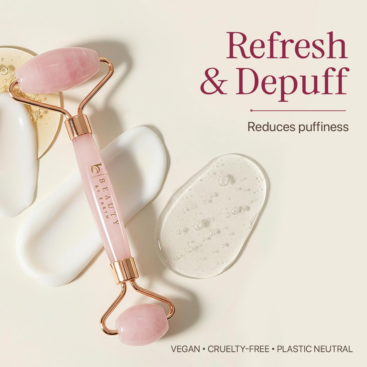 Rose Quartz Face Roller - Premium Skin Care Tool for Fine Lines and Wrinkles, Ideal Relaxation Gift for Women and Teenage Girls, Beauty and Self-Care Essential