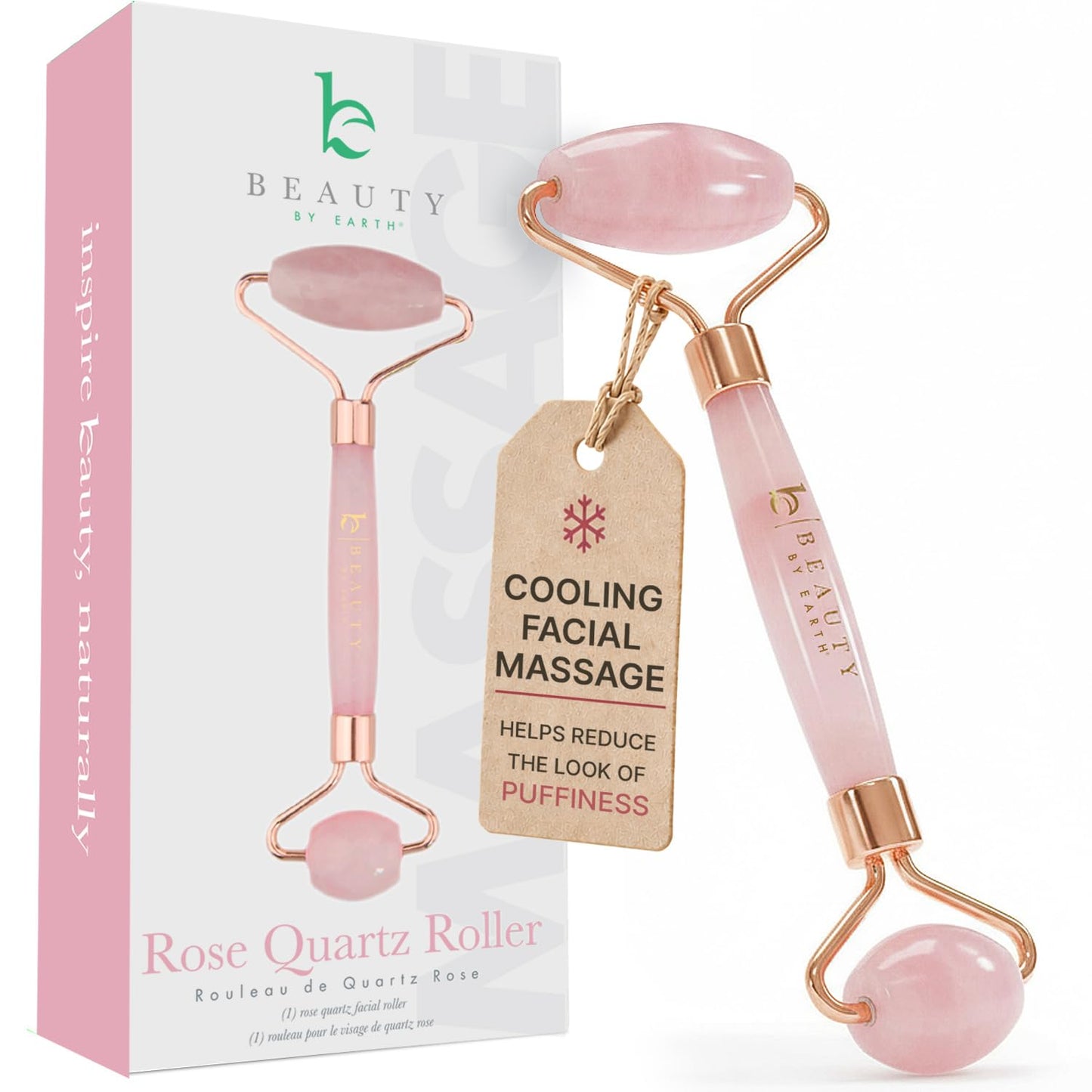 Rose Quartz Face Roller — included in the Harmony Combo