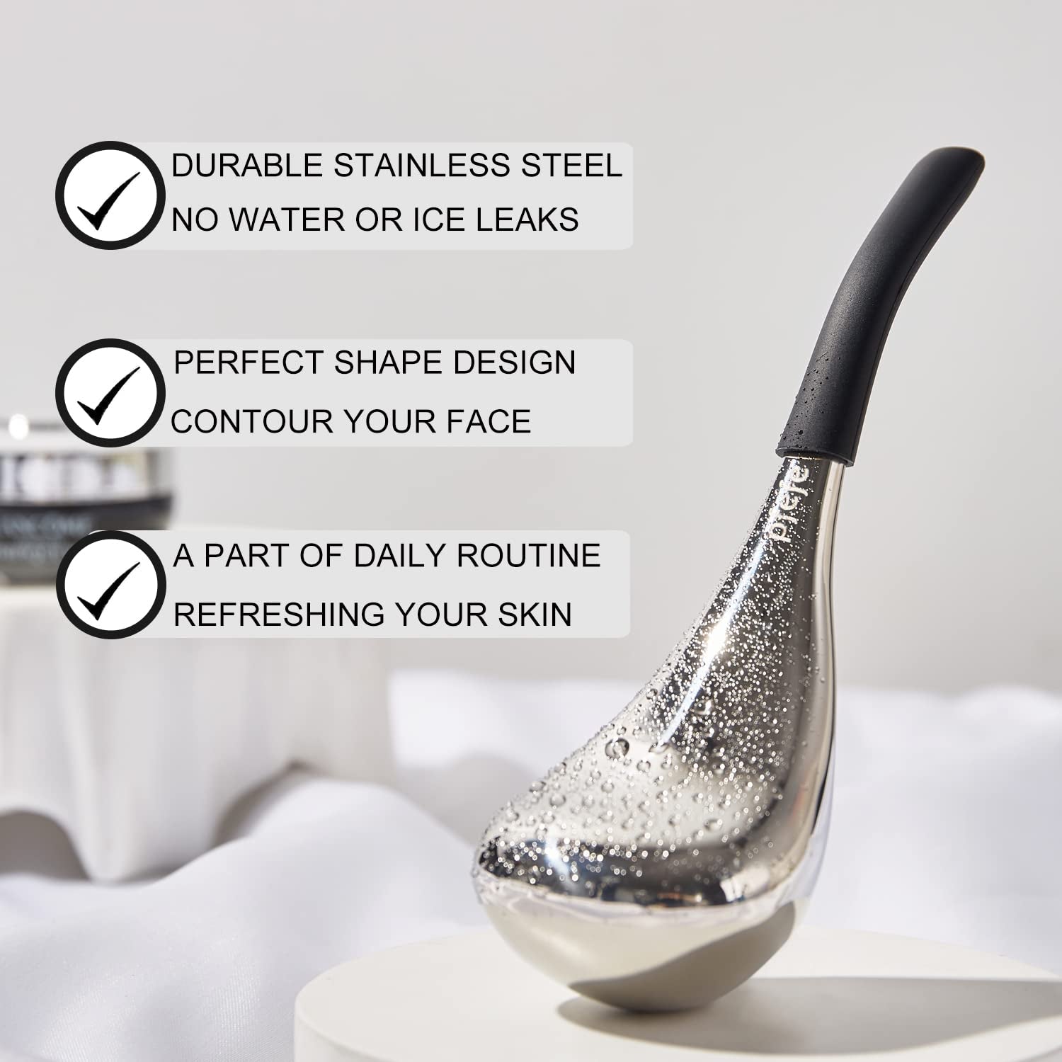Stainless Steel Ice Globes for Facial Care - Cryo Sticks for Women and Estheticians with Storage Case