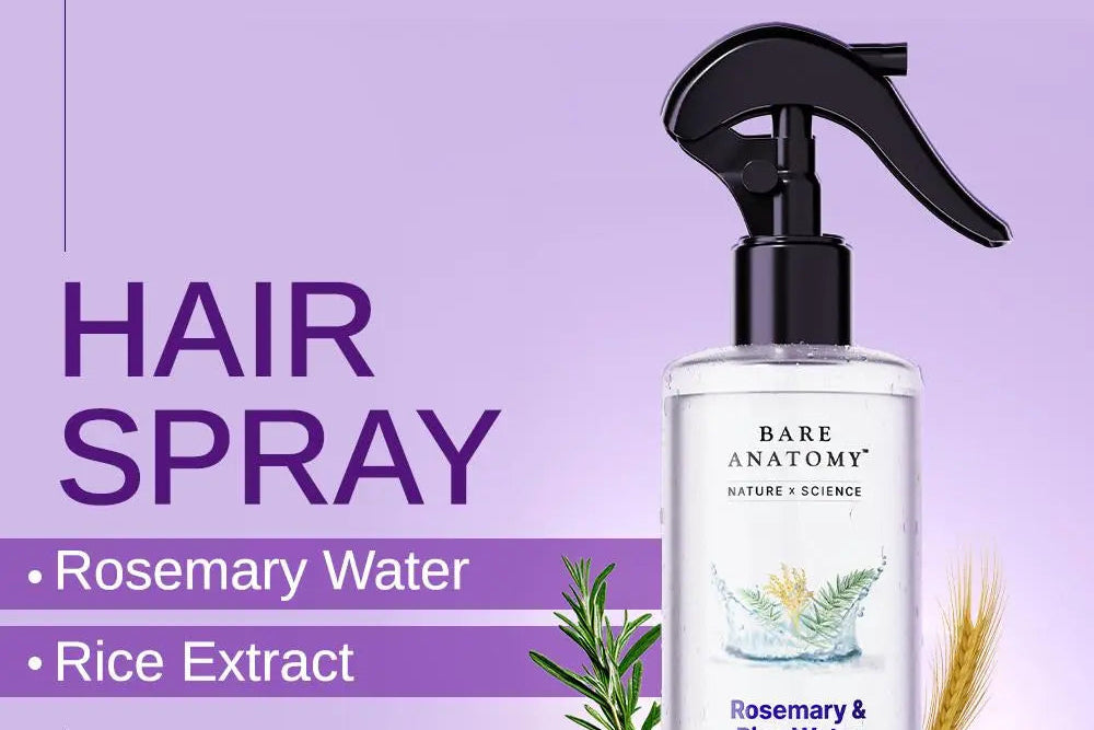 Bare Anatomy Nature X Science Rosemary and Rice Water - 100% Natural Extract for Soft, Smooth Hair - Non-Greasy and Fast Absorbing - 200 ml